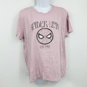 Spiderman Pink Graphic Tee Size XL